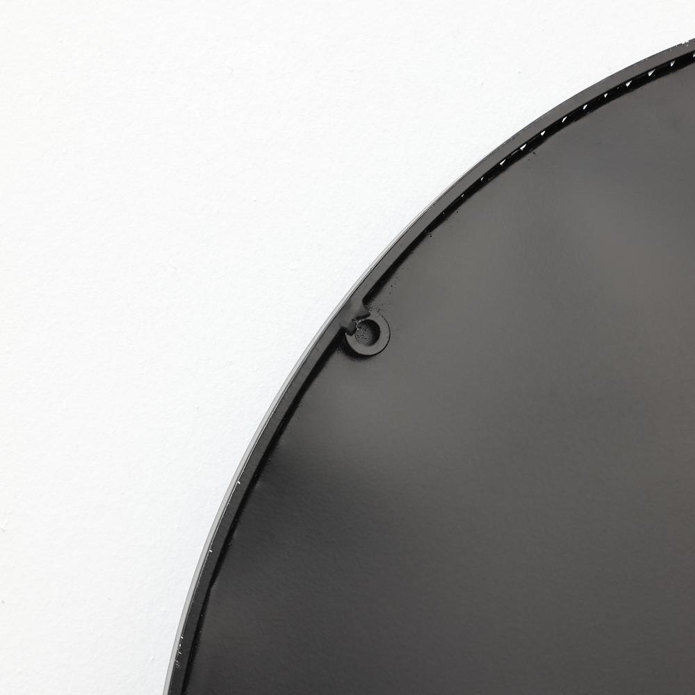 Circles Black Metal Frame Round Wall Mirror. Picture 5