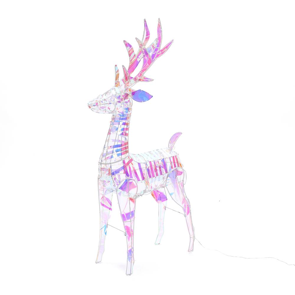 Magical Deer with Antlers Lighted LED Winter Holiday Yard Decoration. Picture 8