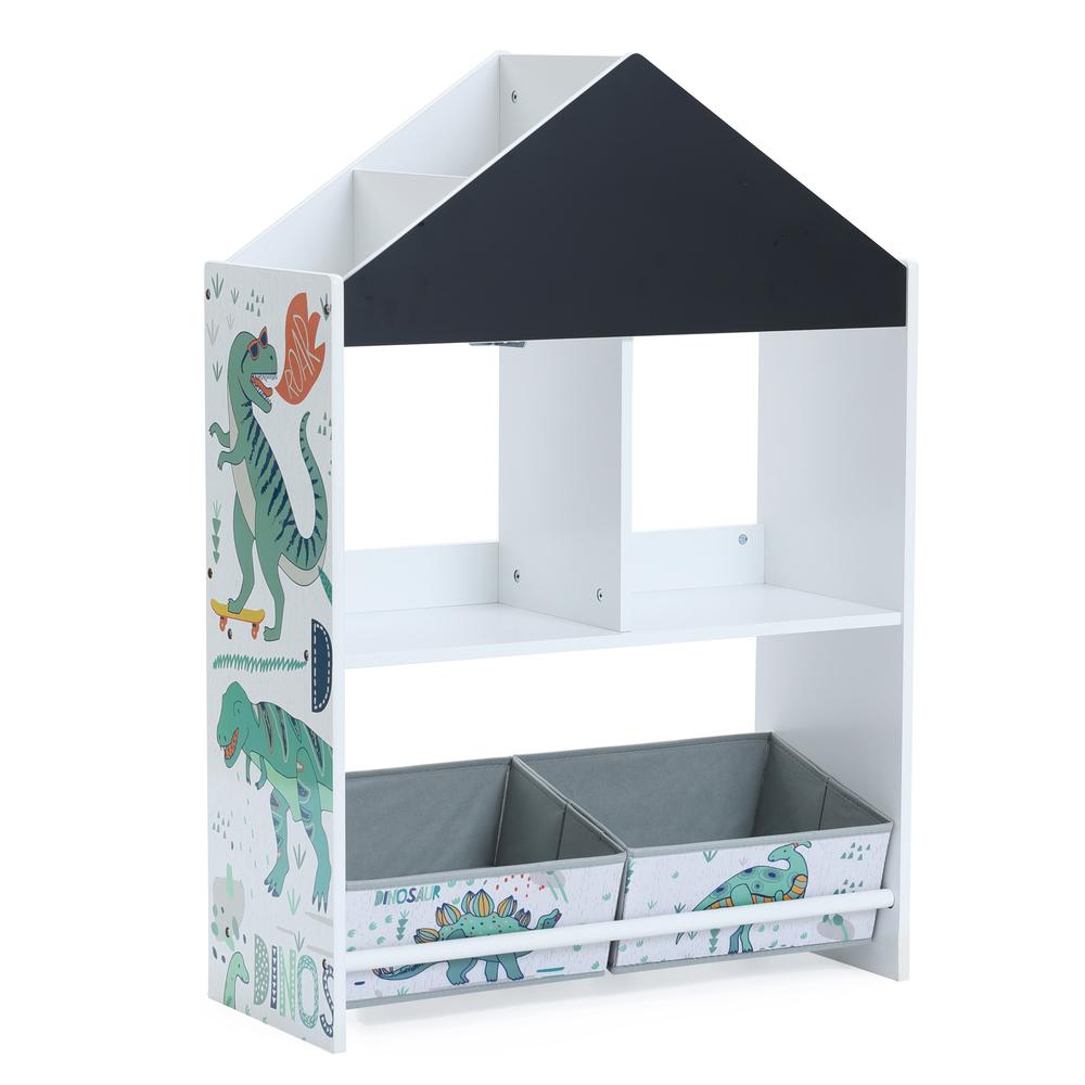 Children's Multi-Functional Dinosaur House Bookcase Storage Bin Floor Cabinet. Picture 5