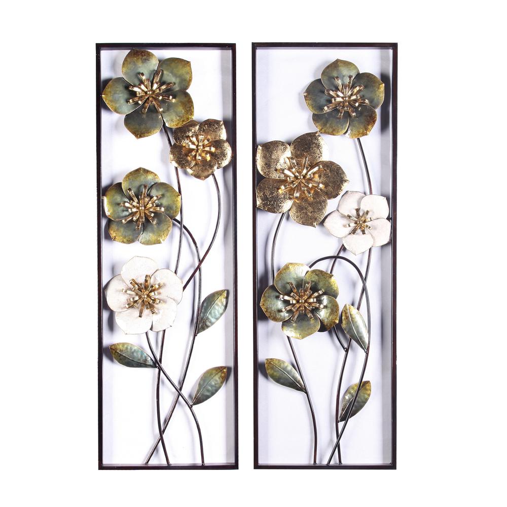 2pc Metal Flowers Wall Decor. The main picture.