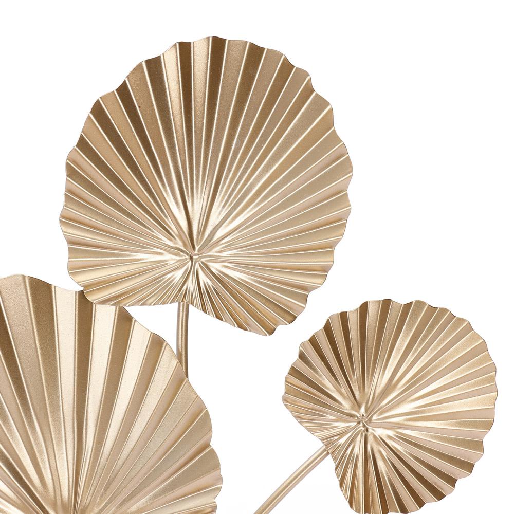 Gold Palm Leaf Metal Wall Decor. Picture 7