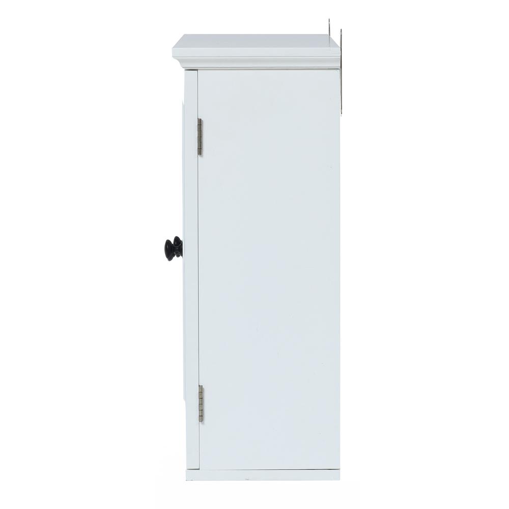 White MDF Wood Glass Pane Bathroom Wall Cabinet. Picture 10