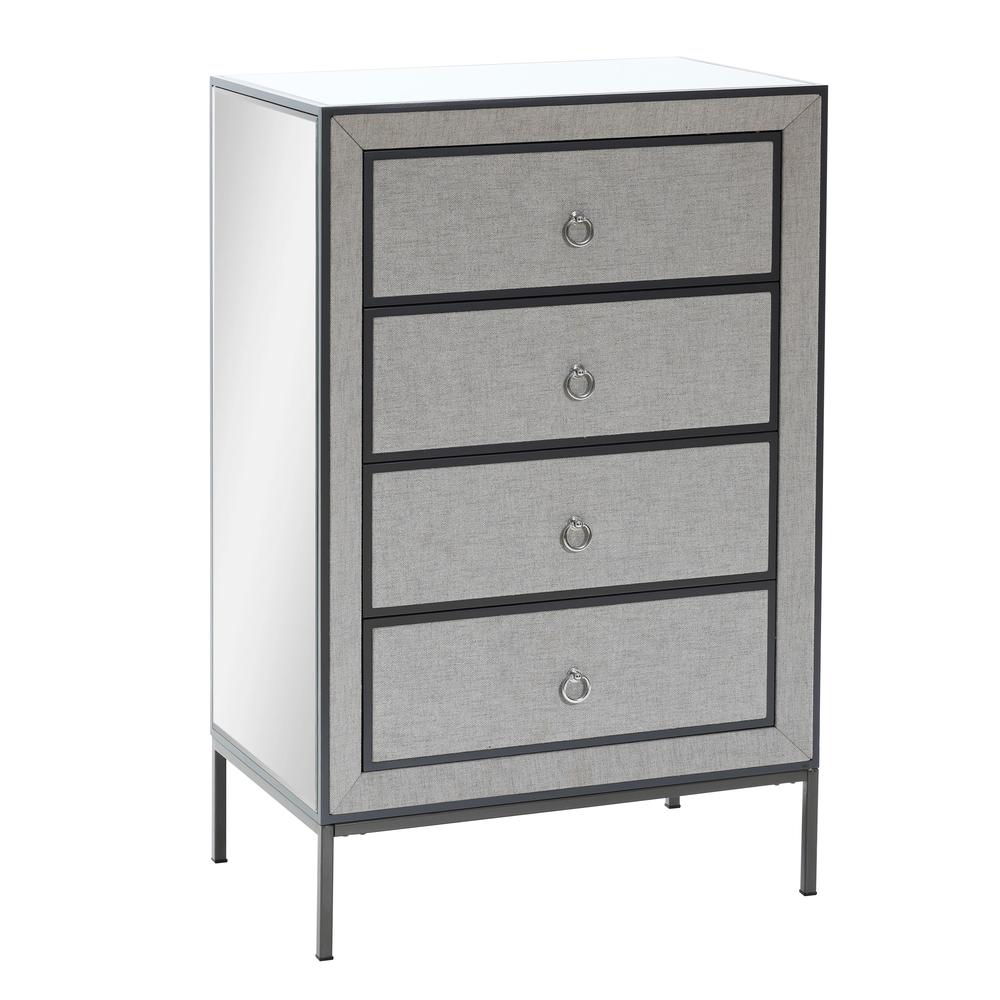 Modern Gray 37.4" Tall 4-Drawer Chest. Picture 2