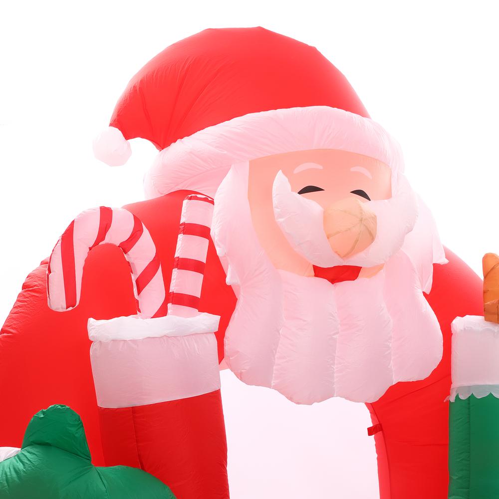 9Ft Santa Stockings Arch Inflatable with LED Lights. Picture 8