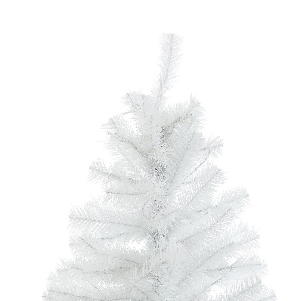 7ft Pre-Lit White Artificial Christmas Tree. Picture 4