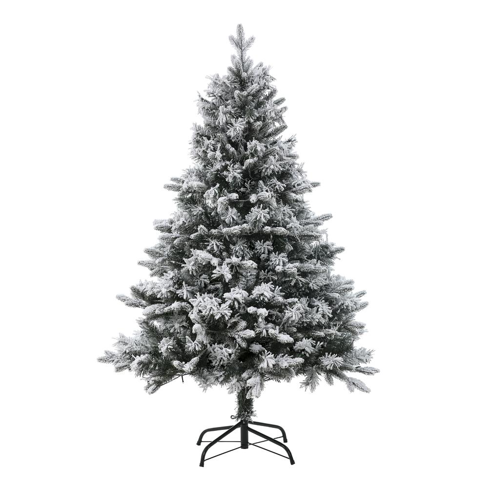 5ft Pre-Lit Flocked Artificial Christmas Tree. The main picture.
