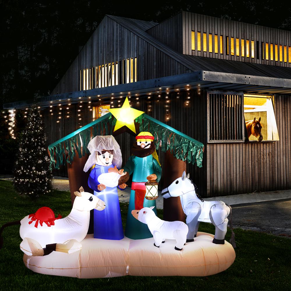 Lighted 6.5ft Nativity Scene Inflatable. Picture 11