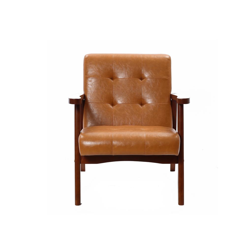 Accent Chair Living Room Upholstered Brown Armchair. Picture 1