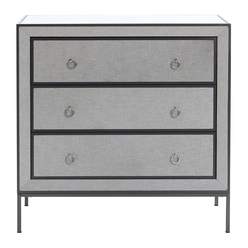 Modern Gray 31.5" Wide 3-Drawer Bachelor Chest. Picture 1