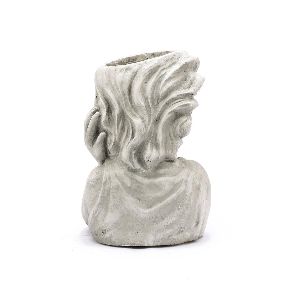 LuxenHome Gray MgO Lady Head Bust Planter. Picture 8