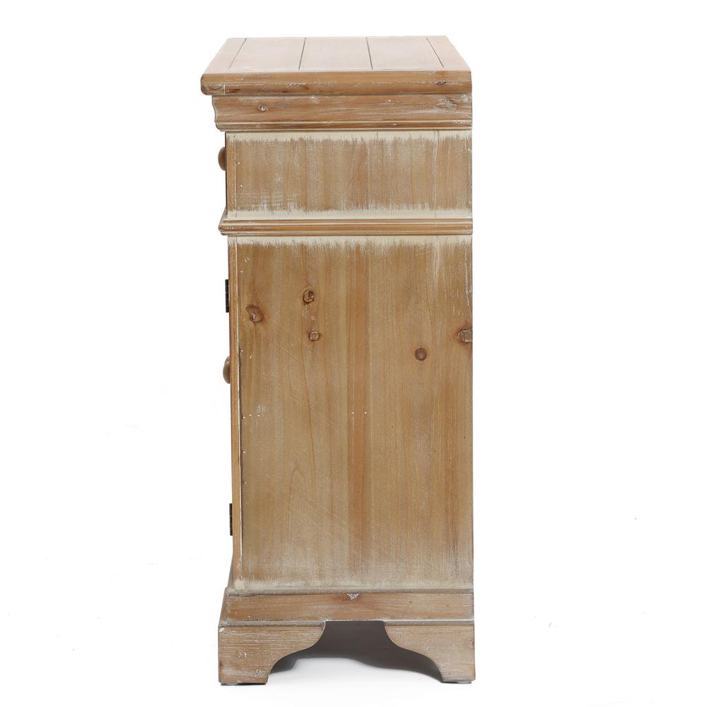 Distressed Wood 2-Drawer 2-Door Storage Cabinet. Picture 7