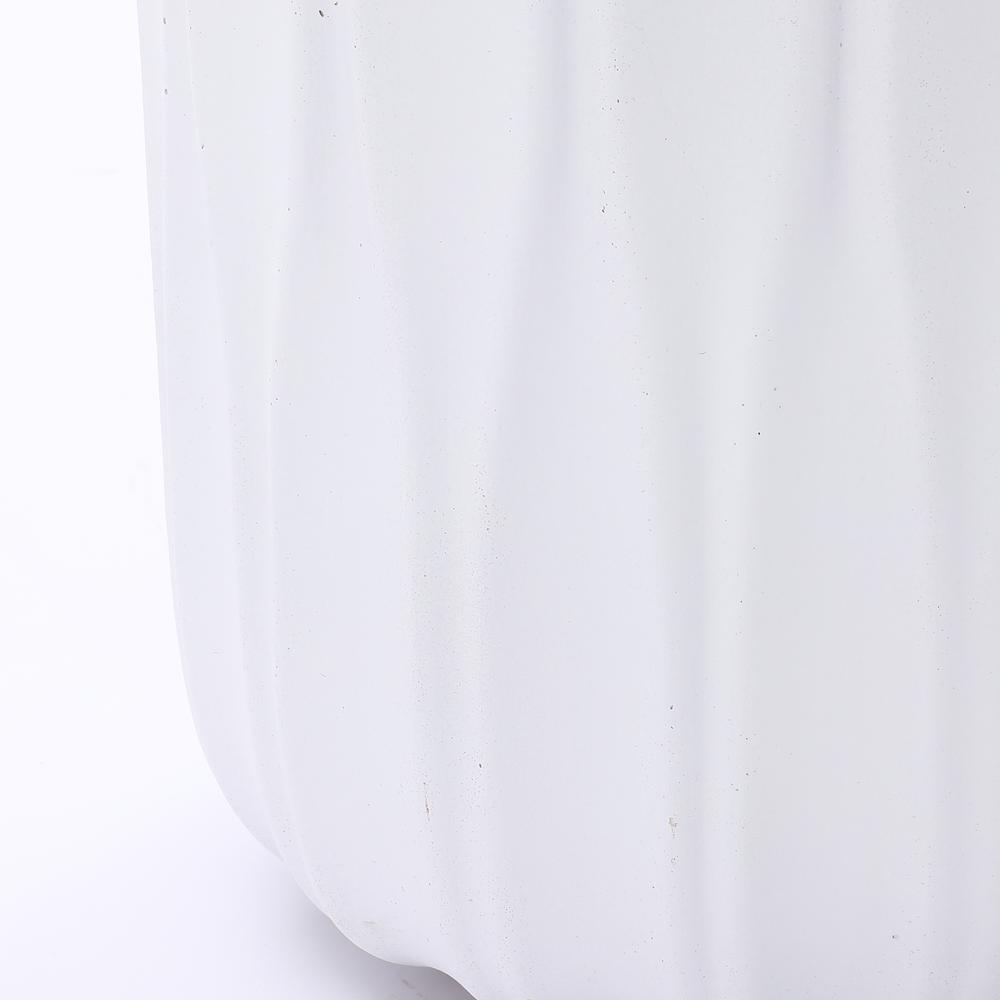 White MgO 21.56-in Tall Round Planter. Picture 4