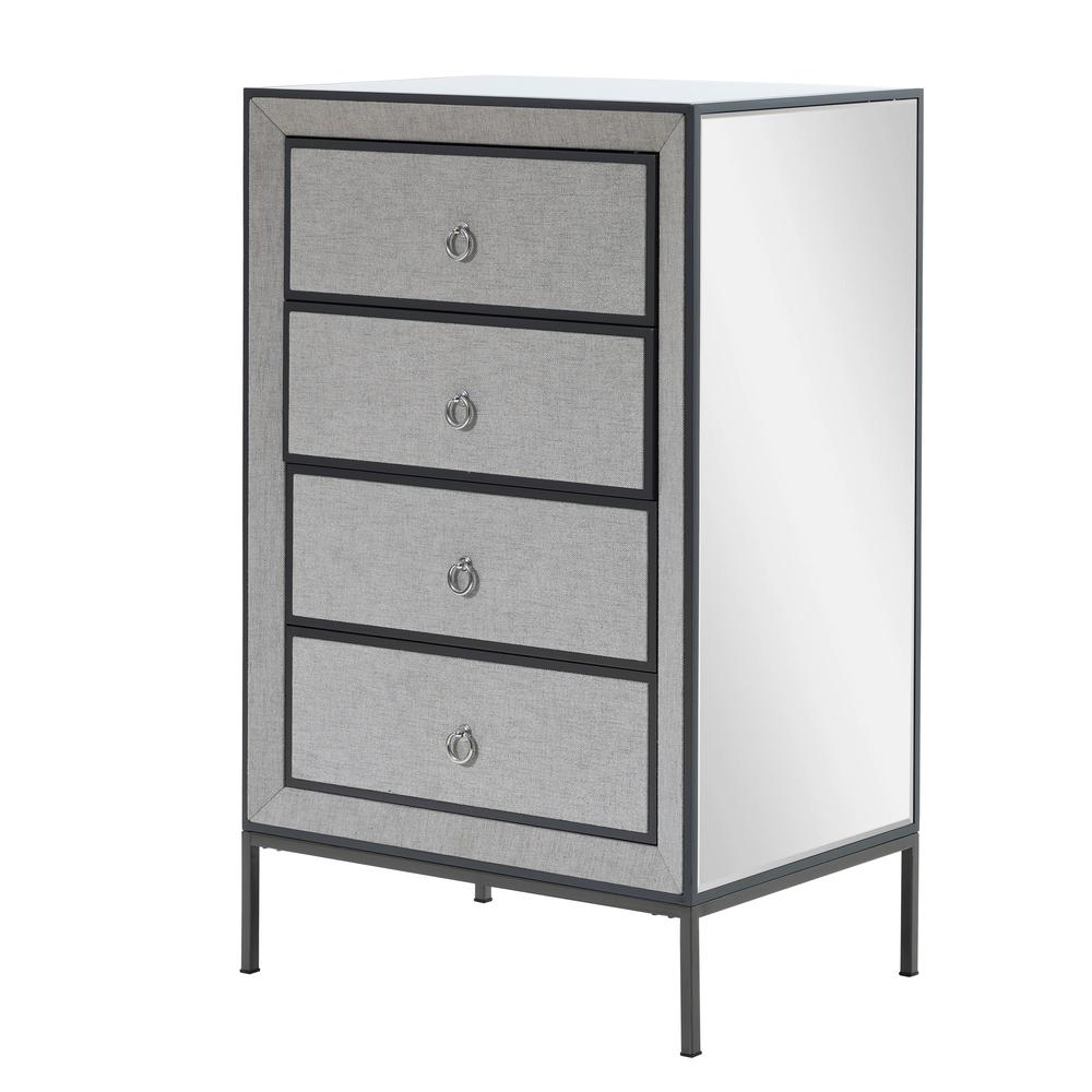 Modern Gray 37.4" Tall 4-Drawer Chest. Picture 3