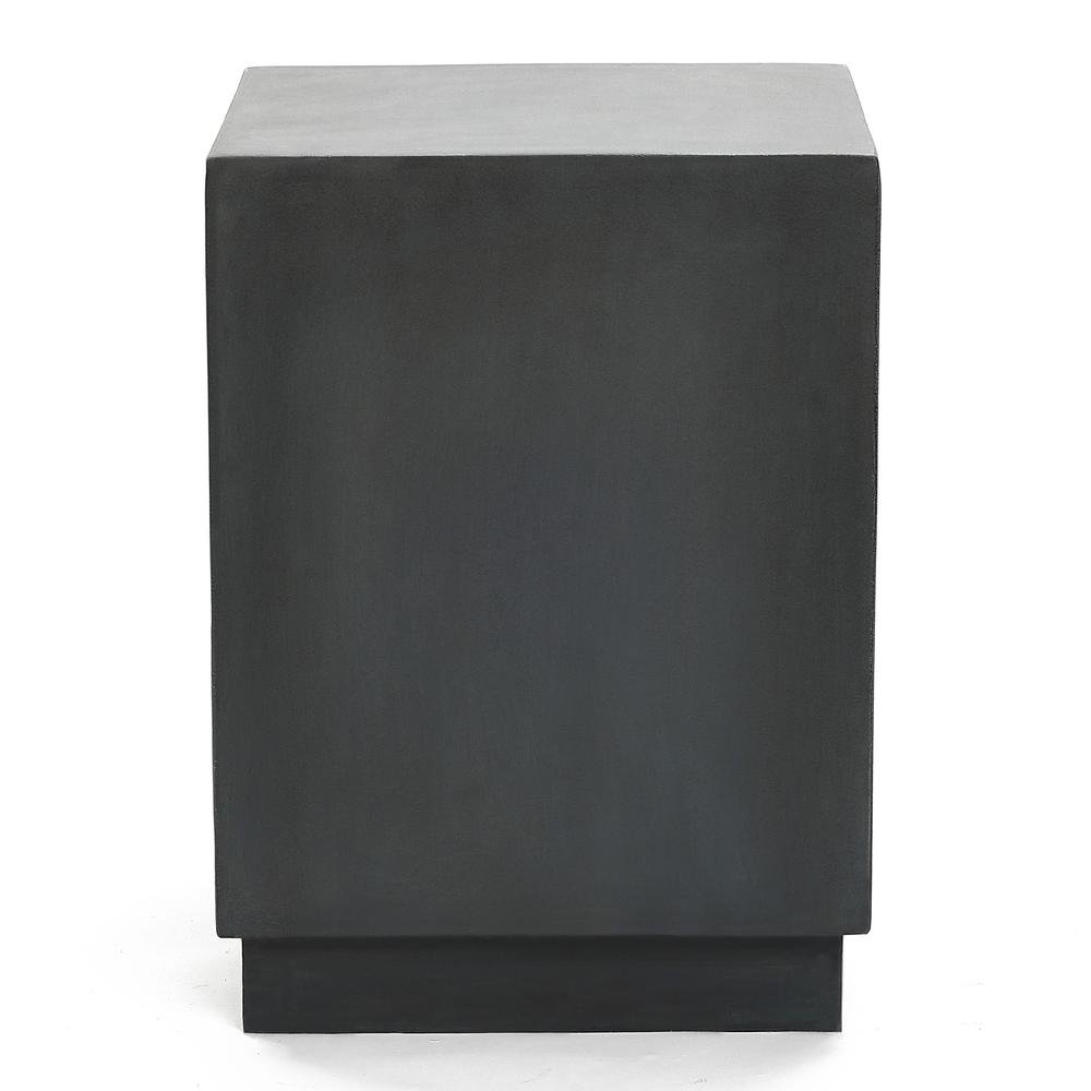 Gray Cement Indoor Outdoor Square Stool and Side Table. Picture 6