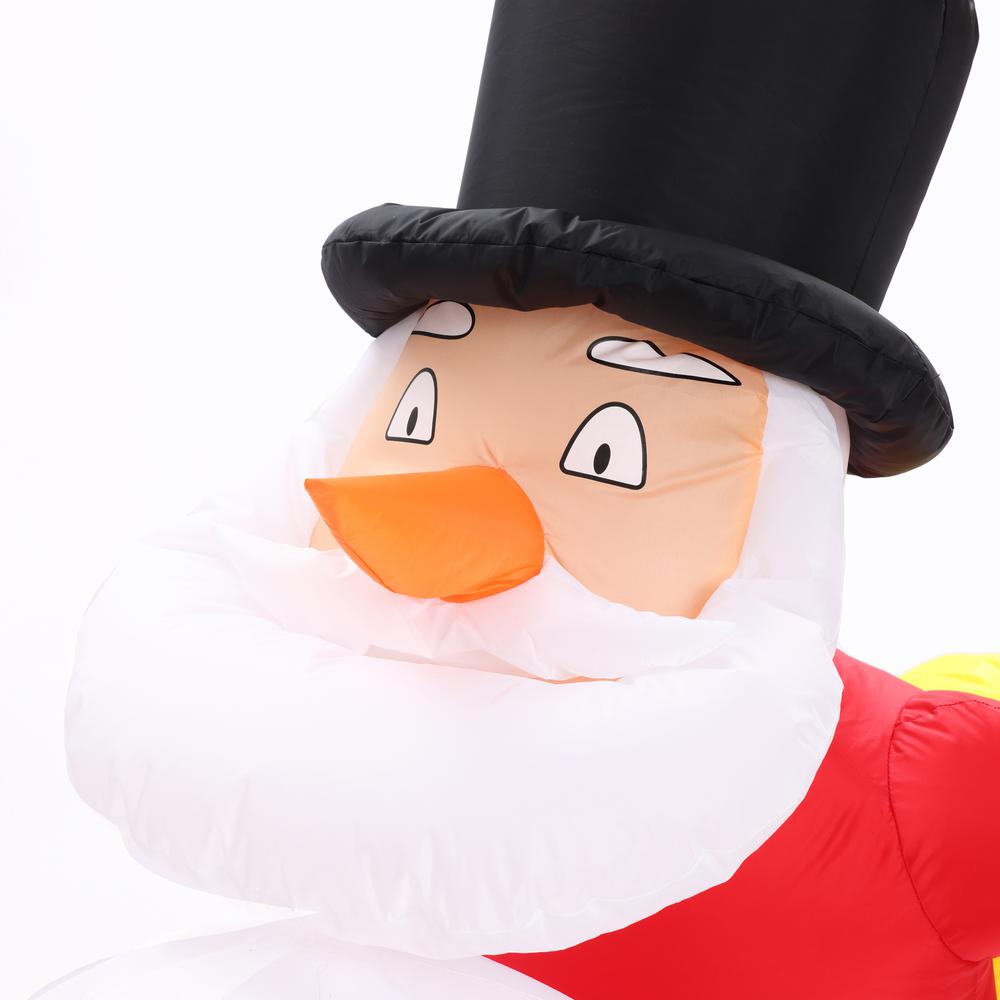 6Ft Santa Snowman and Penguin Inflatable with LED Lights. Picture 10