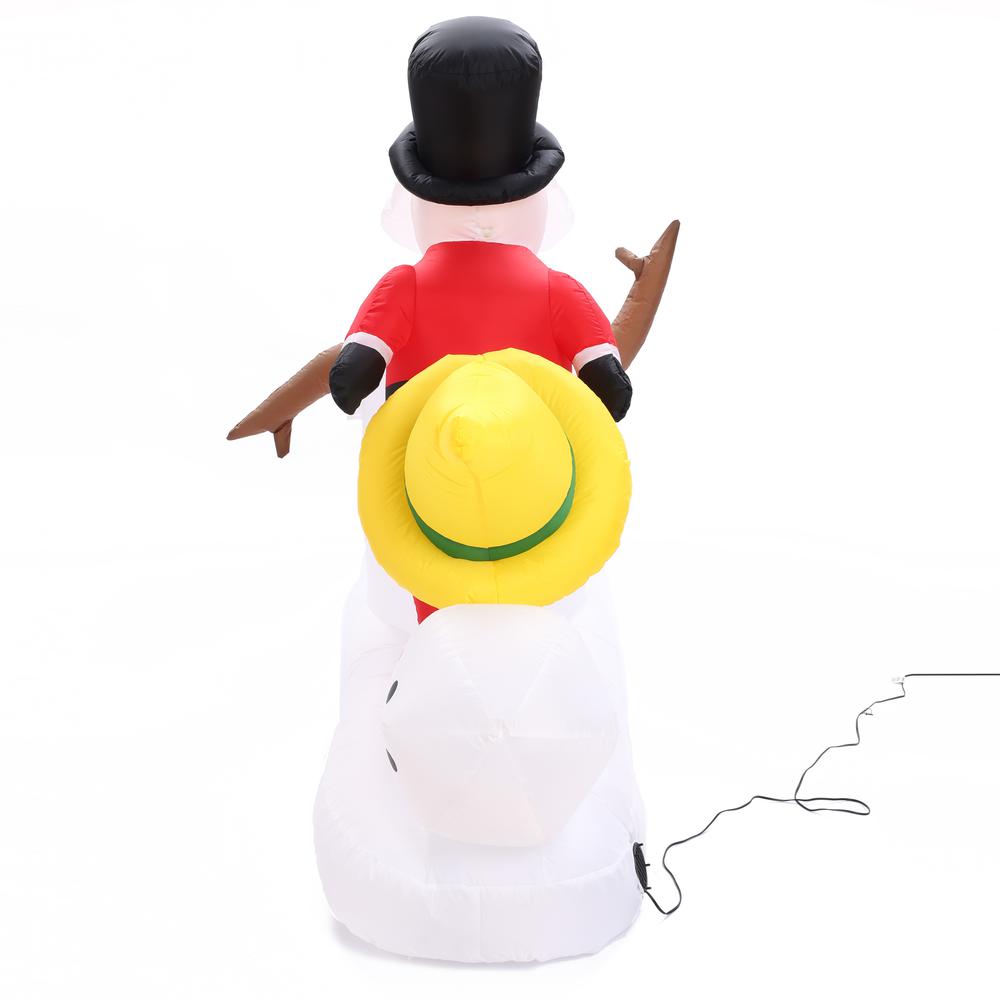 6Ft Santa Snowman and Penguin Inflatable with LED Lights. Picture 9