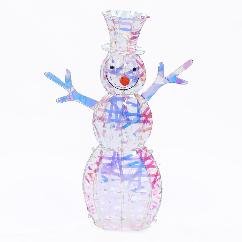 Magical Snowman Lighted LED Winter Holiday Yard Decoration. Picture 1