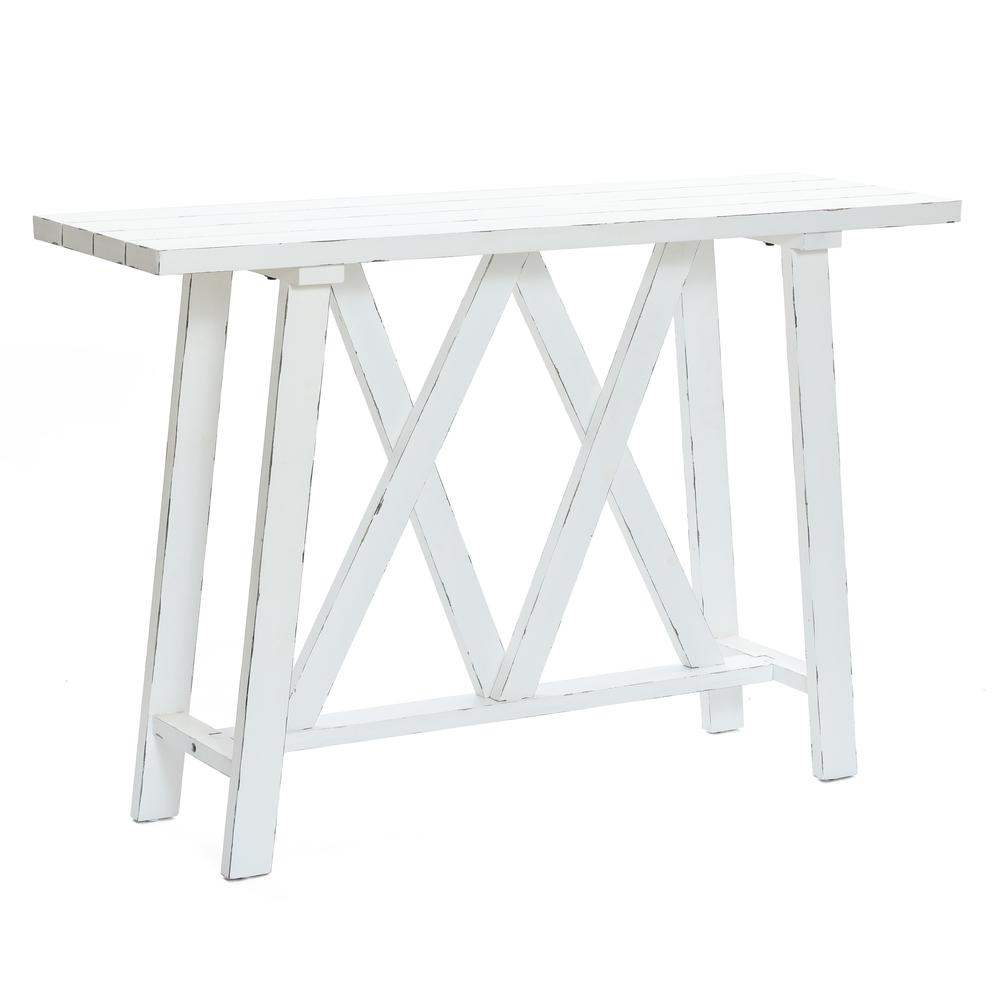 Farmhouse White 48" W Console and Entry Table. Picture 6