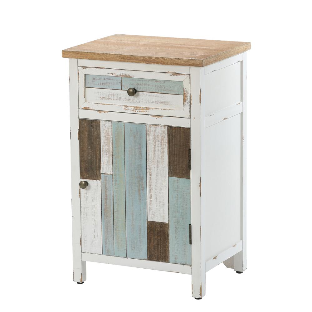 Multi-Color Wood Side Accent Table. Picture 4