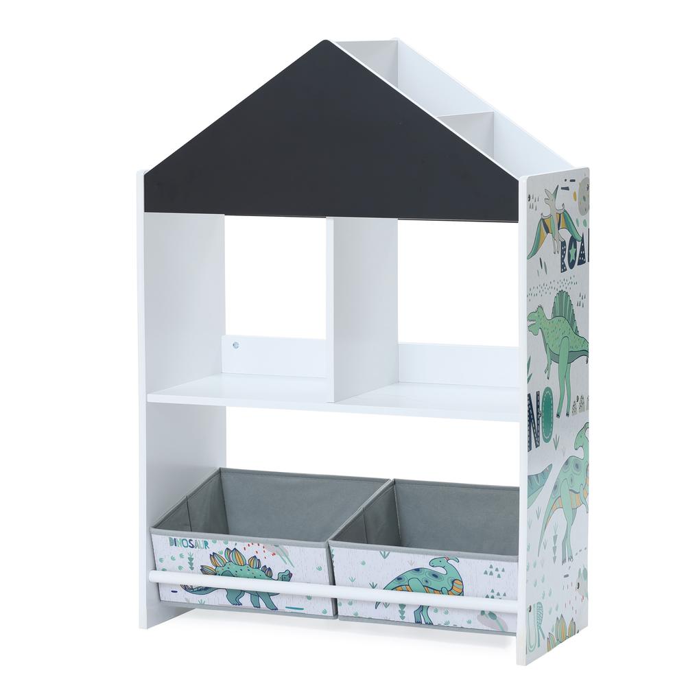 Children's Multi-Functional Dinosaur House Bookcase Storage Bin Floor Cabinet. Picture 10