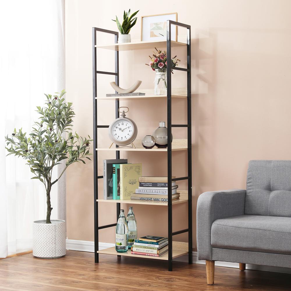 Wood and Metal 63in. H  5-Tier Etagere. Picture 10