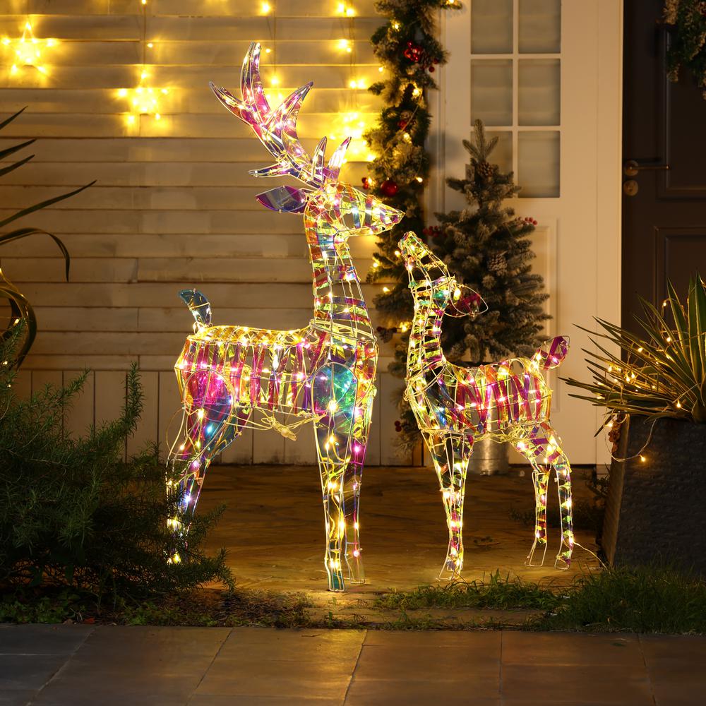 Magical Deer with Antlers Lighted LED Winter Holiday Yard Decoration. Picture 3
