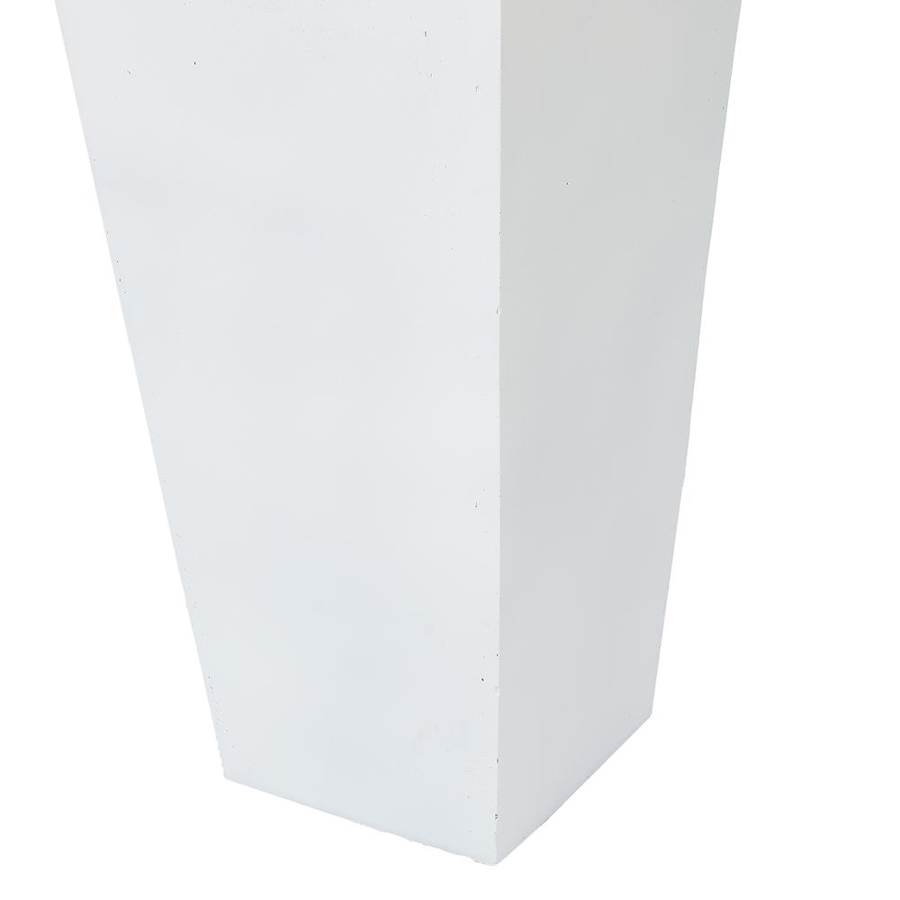 White MgO 24.2in. H Tall Tapered Planter. Picture 7