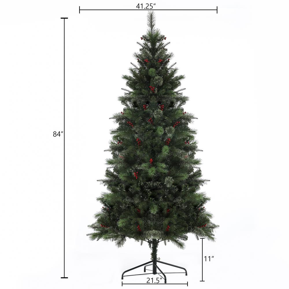 7ft Pre-Lit Artificial Christmas Tree. Picture 9