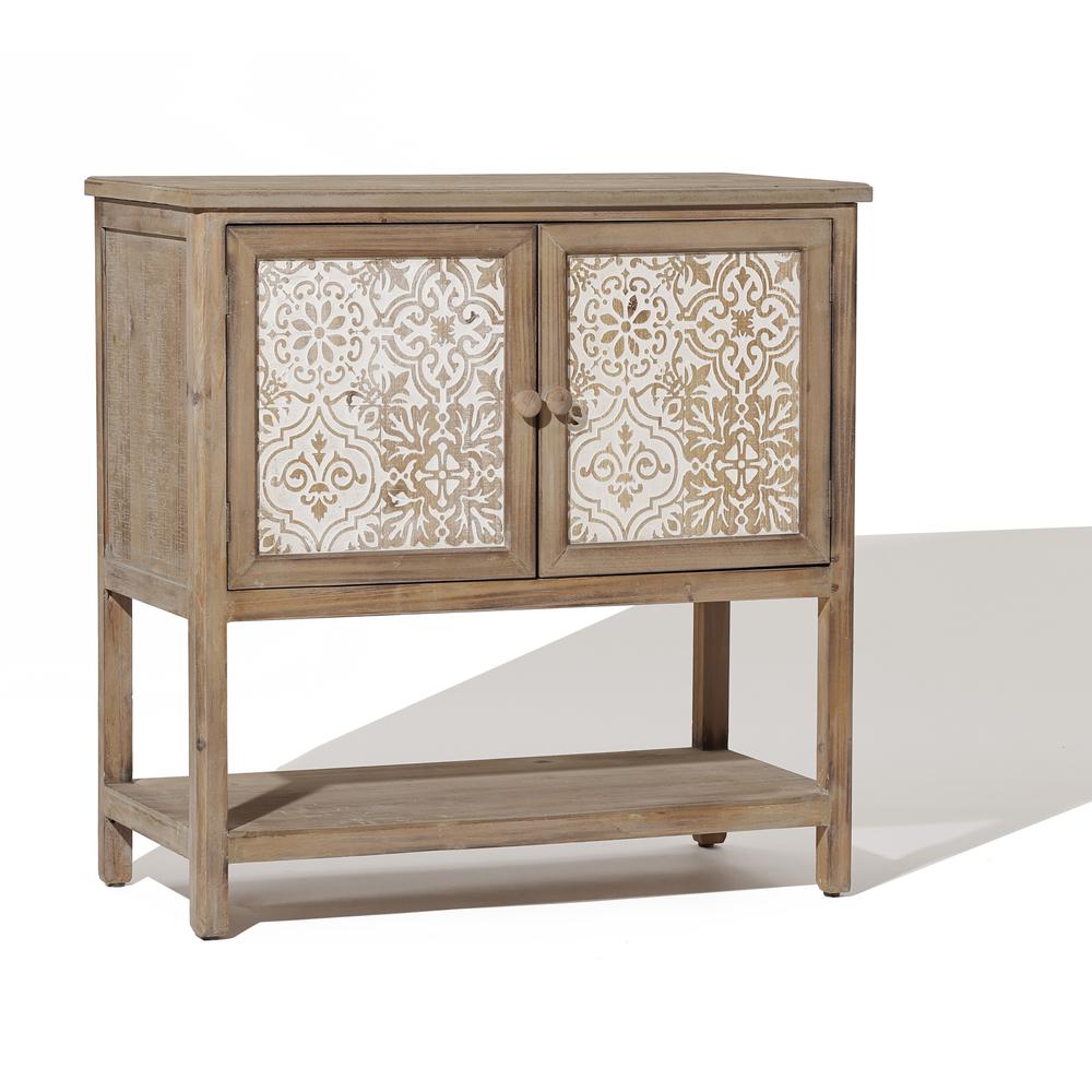 Natural Wood and Inlay Console Cabinet. Picture 6