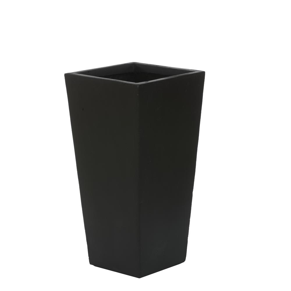 Black MgO 24.2in. H Tall Tapered Planter. Picture 1