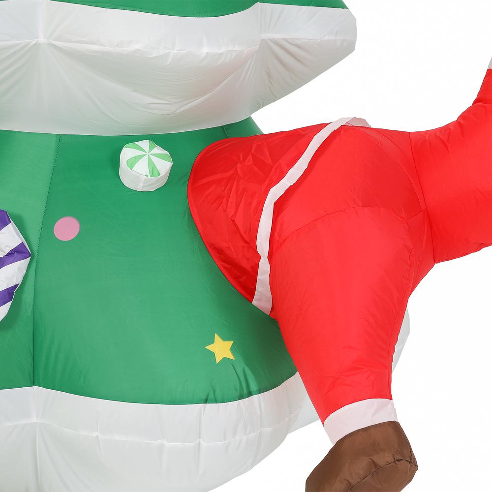 8Ft Santa Stuck Christmas Tree Inflatable with LED Lights. Picture 6