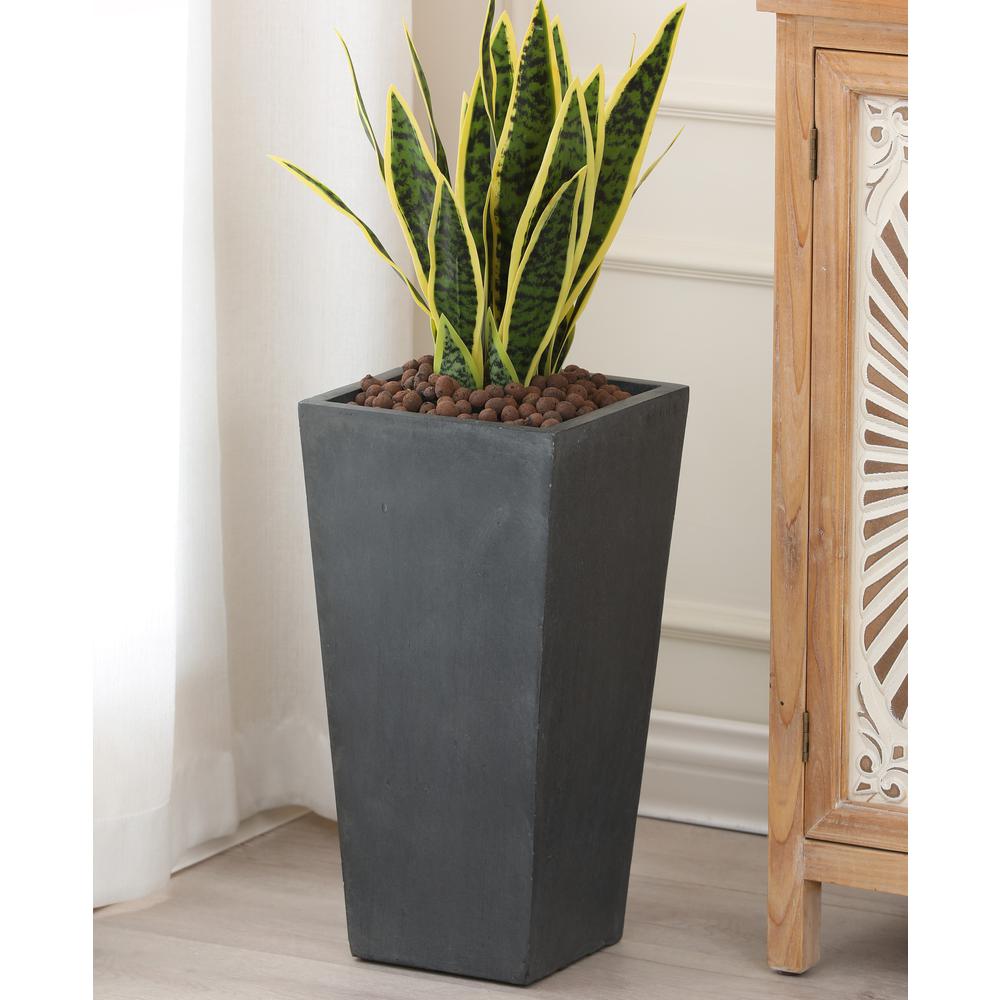 Gray MgO 18.5in. H Tall Tapered Planter. Picture 3
