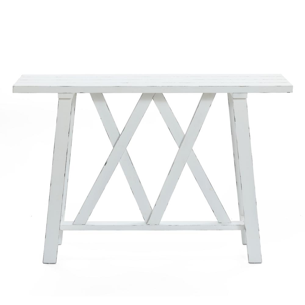 Farmhouse White 48" W Console and Entry Table. Picture 1