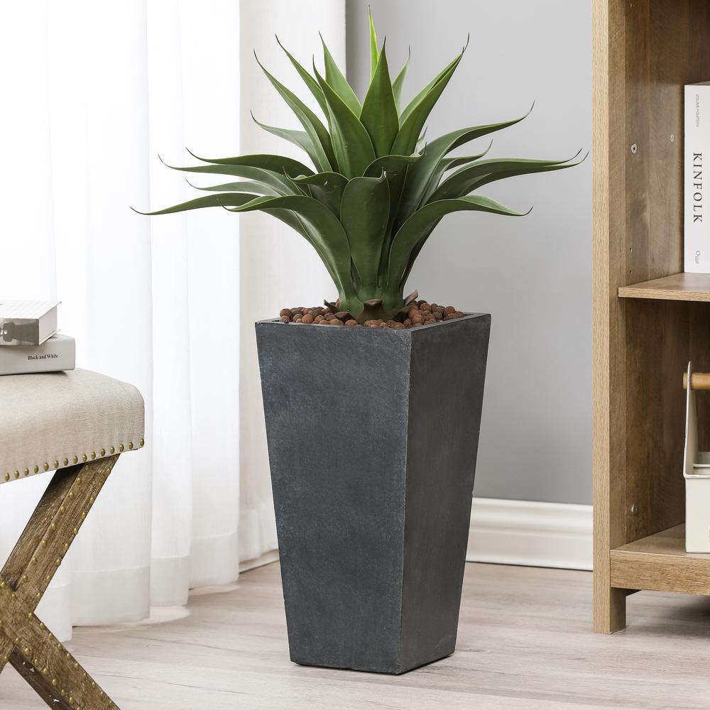 Gray MgO 18.5in. H Tall Tapered Planter. Picture 11