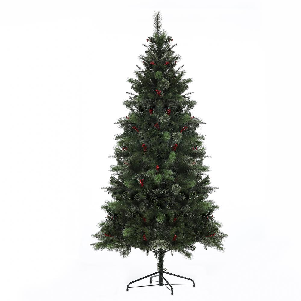 7ft Pre-Lit Artificial Christmas Tree. Picture 1