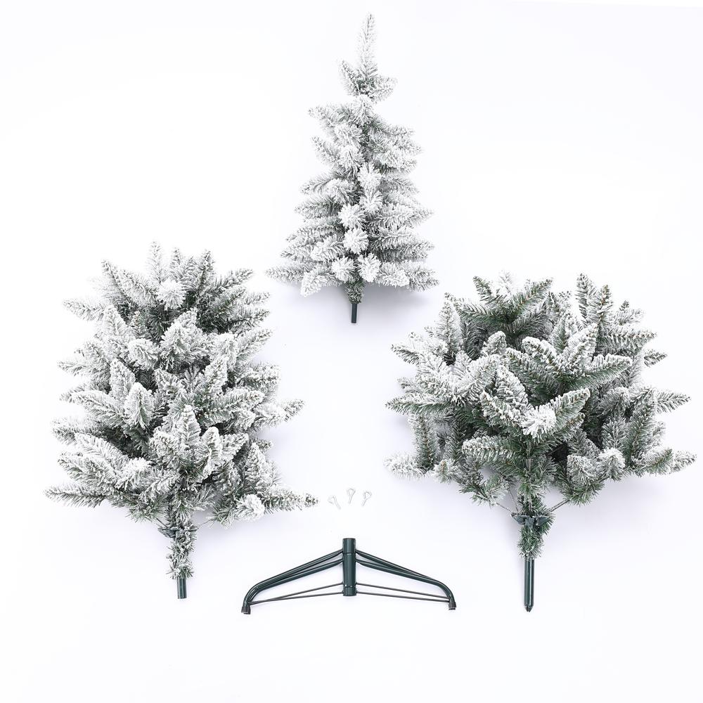 6Ft Artificial Flocked Slim Fir Christmas Tree. Picture 4