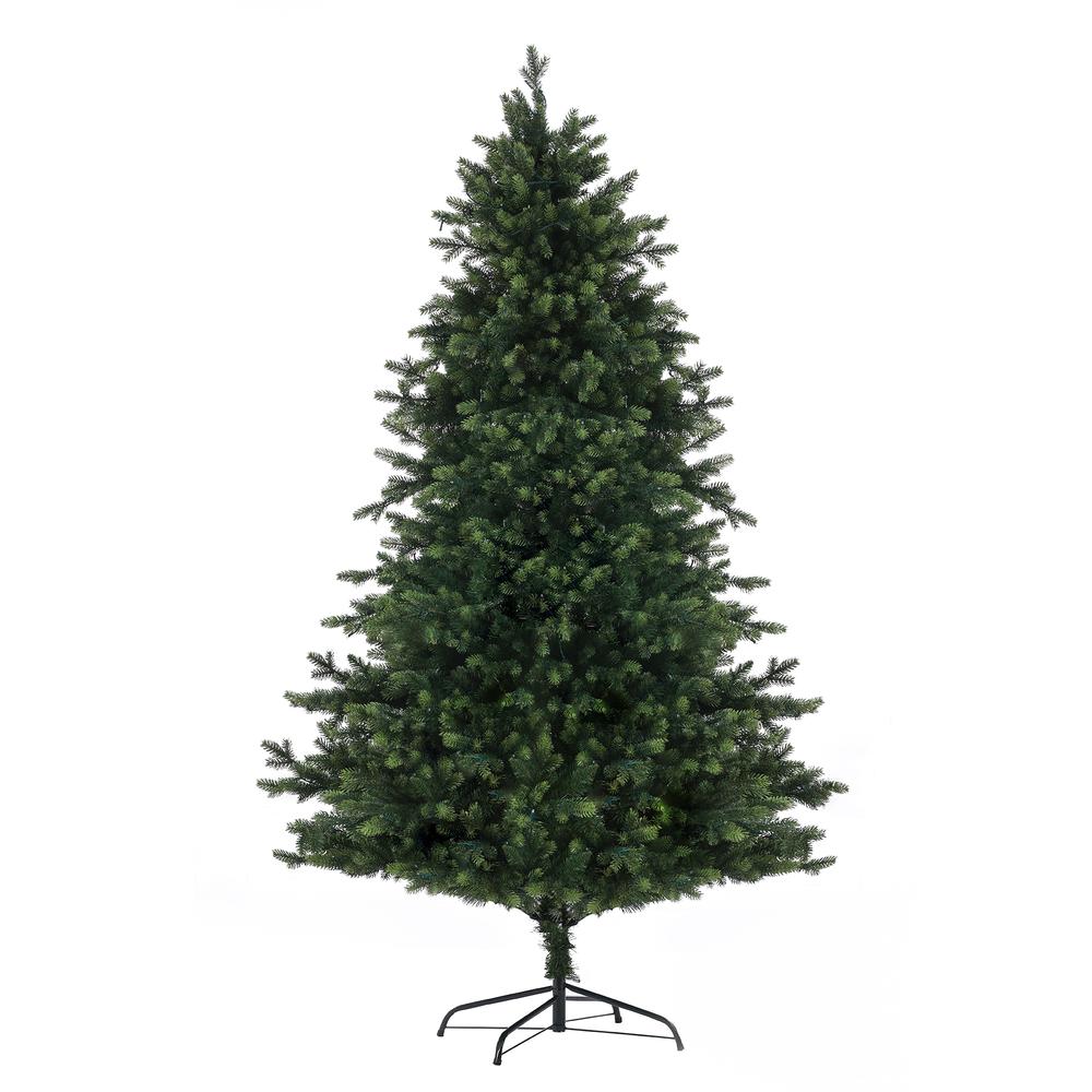 7ft Pre-Lit Artificial Christmas Tree (Green, white). The main picture.