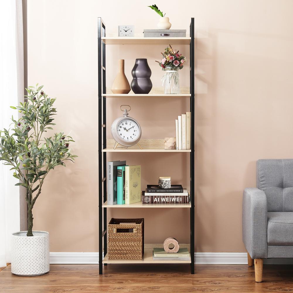 Wood and Metal 63in. H  5-Tier Etagere. Picture 8