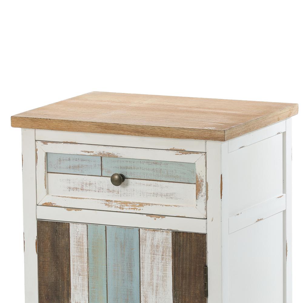Multi-Color Wood Side Accent Table. Picture 7