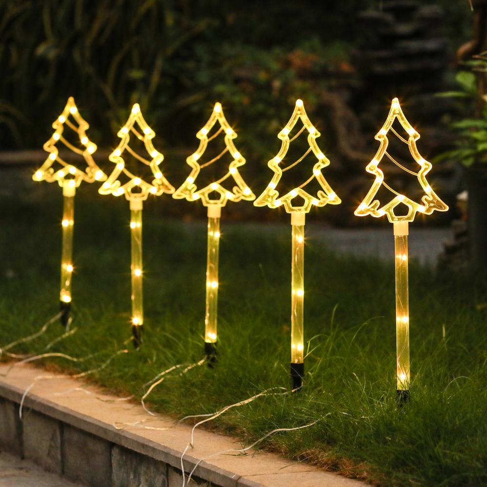 Set of 5 Lighted Christmas Tree Stakes. Picture 6