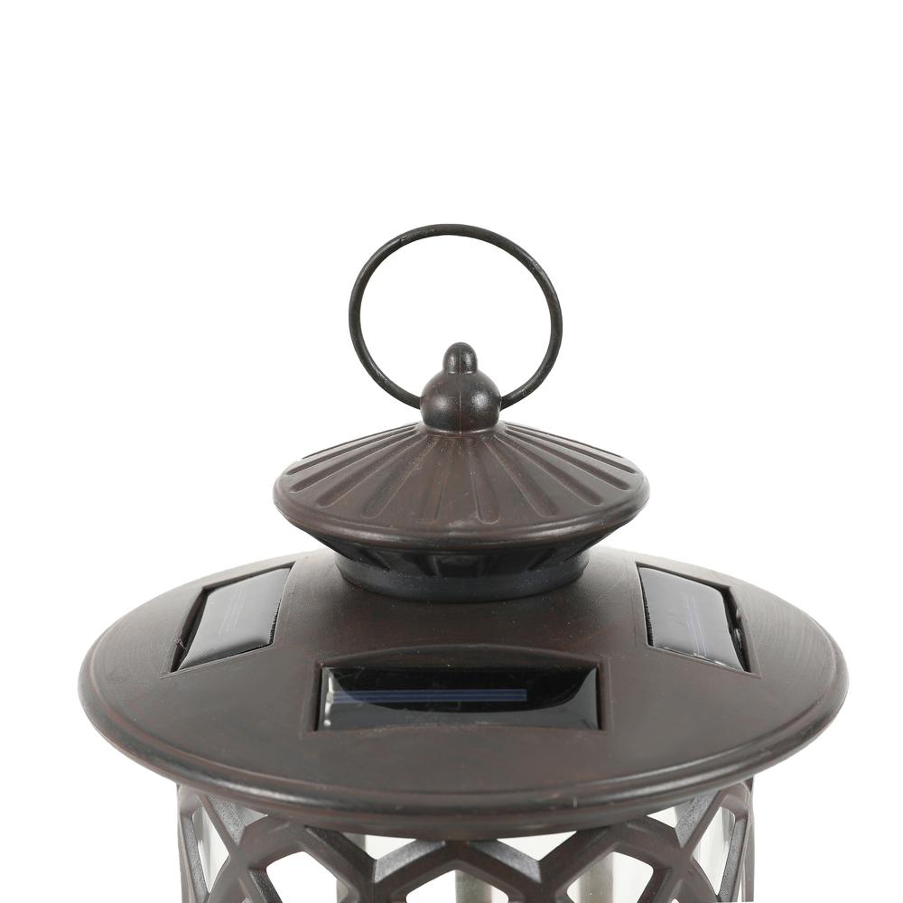 Round Lantern with Candle Solar Light. Picture 8