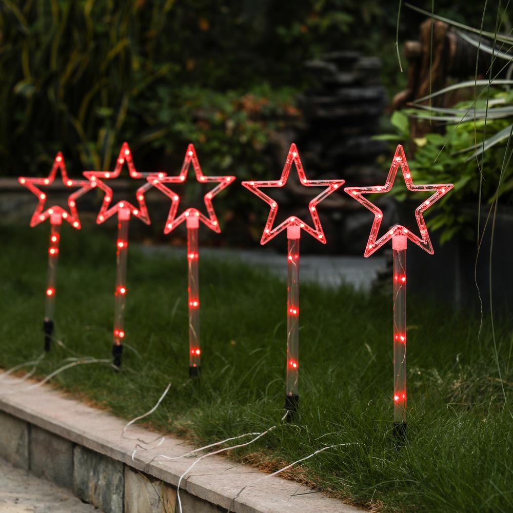Set of 5 Lighted Star Stakes. Picture 6