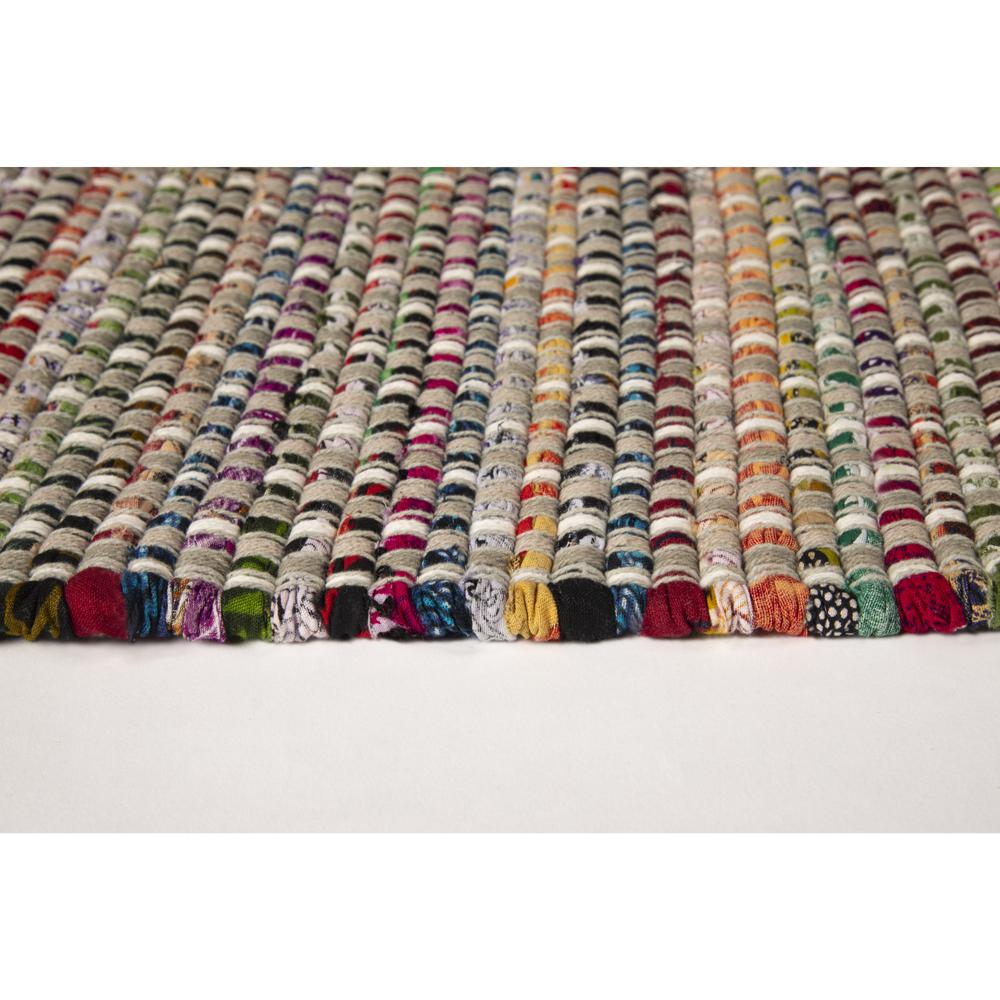 4'x6' Handloom Multi-Color  Recycled Cotton Rug. Picture 4