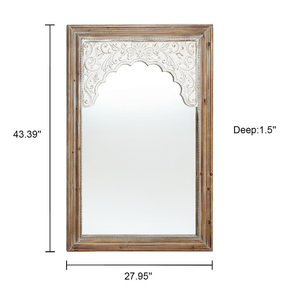 Wood Framed Rectangular Accent Wall Mirror. Picture 10
