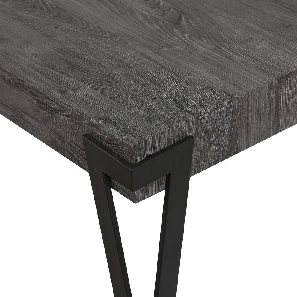 43" W Engineered Wood and Metal Coffee Table, Gray Oak. Picture 6