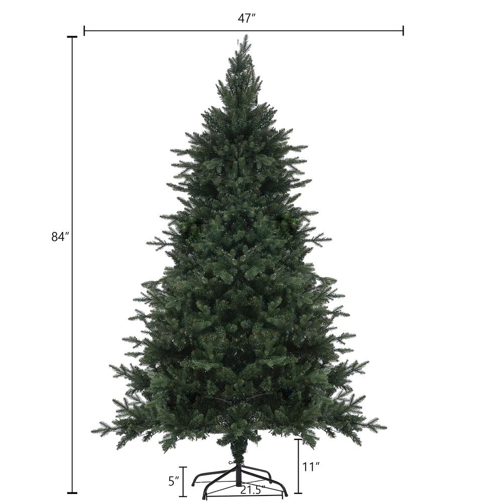 7ft Pre-Lit PE/PVC Artificial Green Christmas Tree. Picture 8
