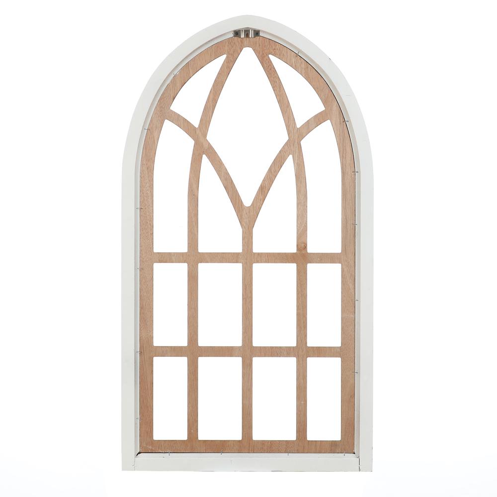 Arched Wood Framed Window Wall Decor. Picture 9