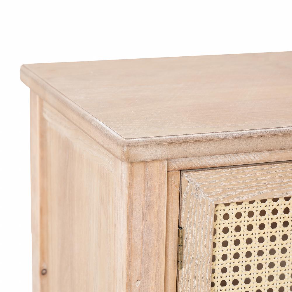 Natural Wood Finish Accent Cabinet. Picture 8