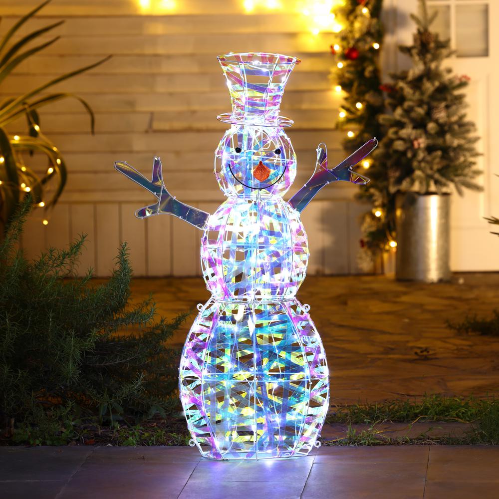 Magical Snowman Lighted LED Winter Holiday Yard Decoration. Picture 3