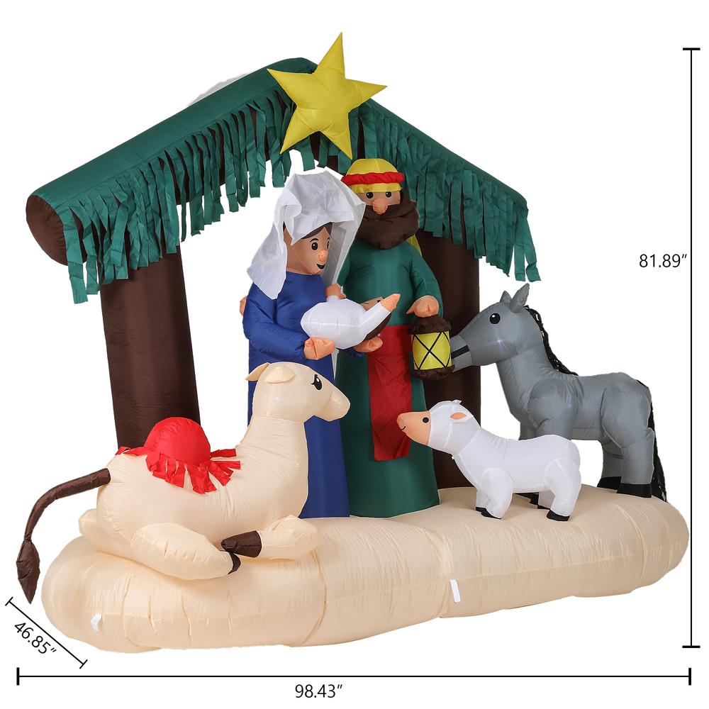 Lighted 6.5ft Nativity Scene Inflatable. Picture 10